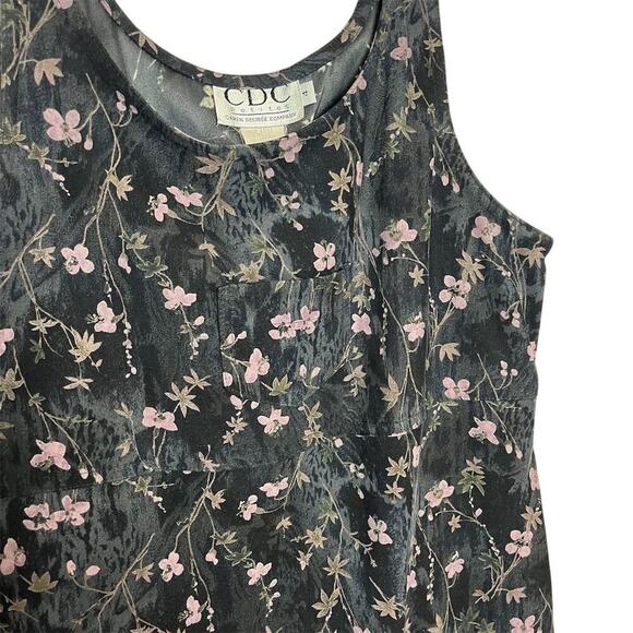 CDC Petites Floral Maxi Dress Women's Size 4 Multicolor Sleeveless Overall Strap - Picture 5 of 8
